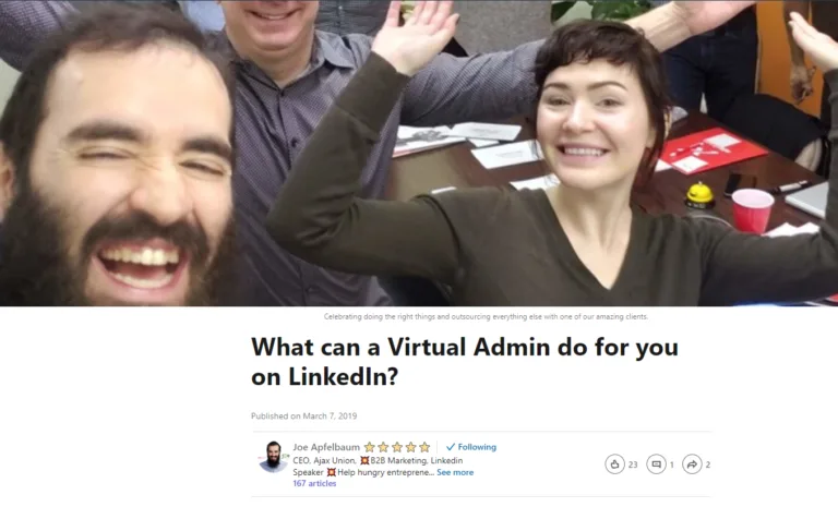 what can a virtual admin do for you on linkedin